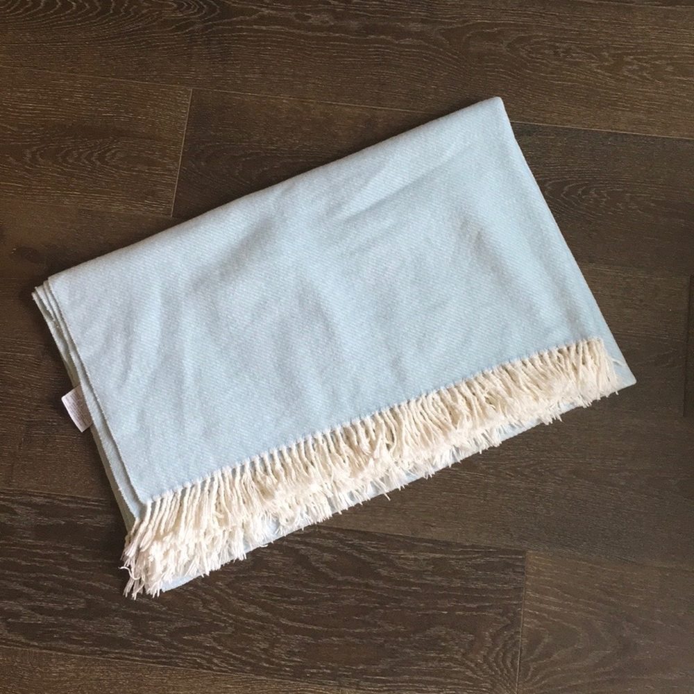 Peacock Alley Fringed Throw blanket